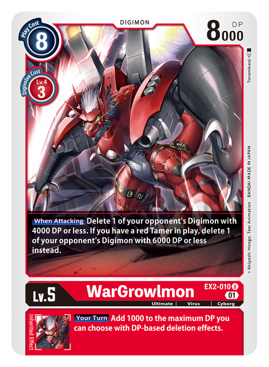 Digimon Card Digital Hazard WarGrowlmon EX2-010 U