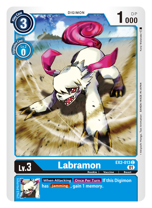 Digimon Card Digital Hazard Labramon EX2-013 C