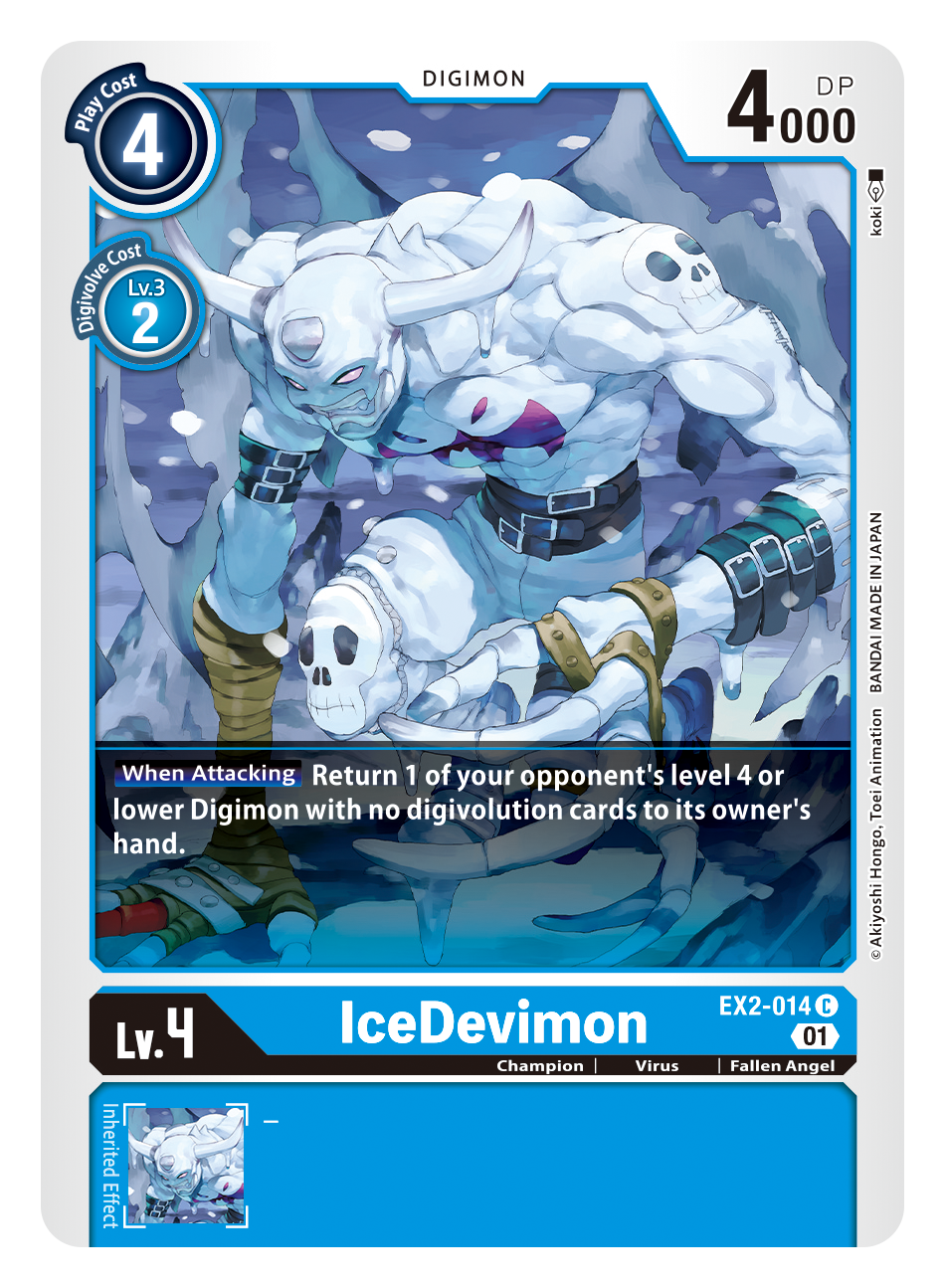 Digimon Card Digital Hazard IceDevimon EX2-014 C