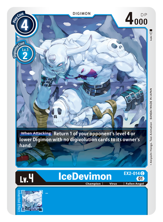 Digimon Card Digital Hazard IceDevimon EX2-014 C