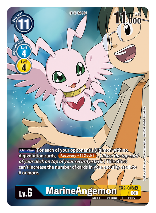 Digimon Card Digital Hazard MarineAngemon Alt Art EX2-018 R