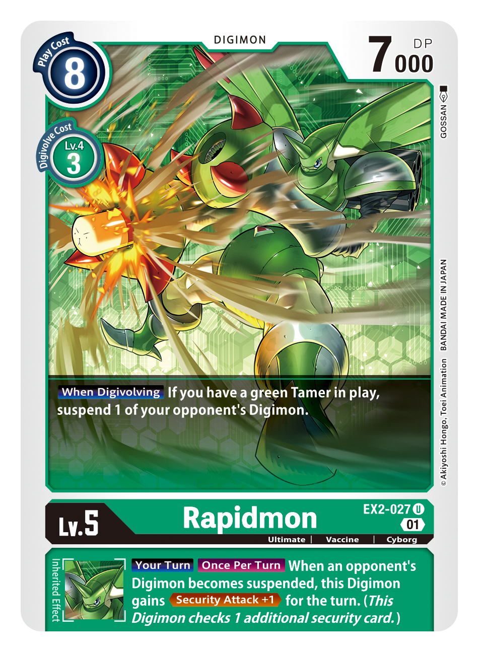 Digimon Card Digital Hazard Rapidmon EX2-027 U