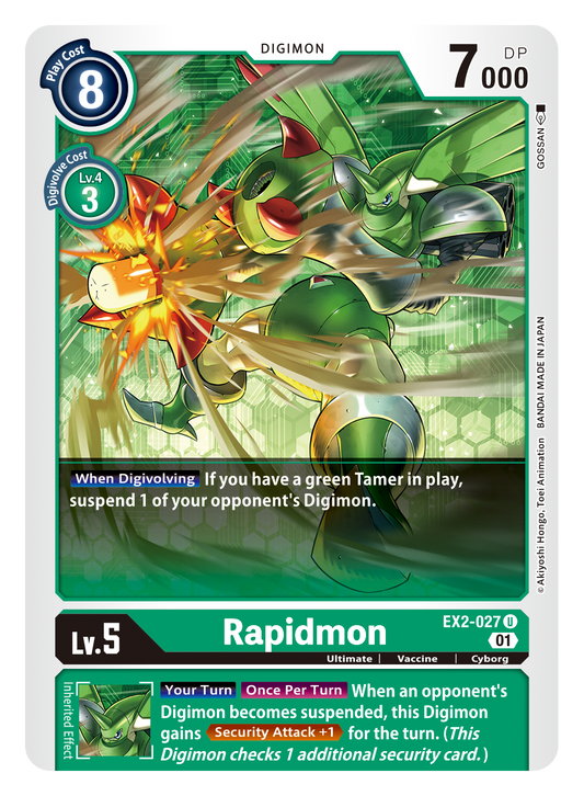 Digimon Card Digital Hazard Rapidmon EX2-027 U