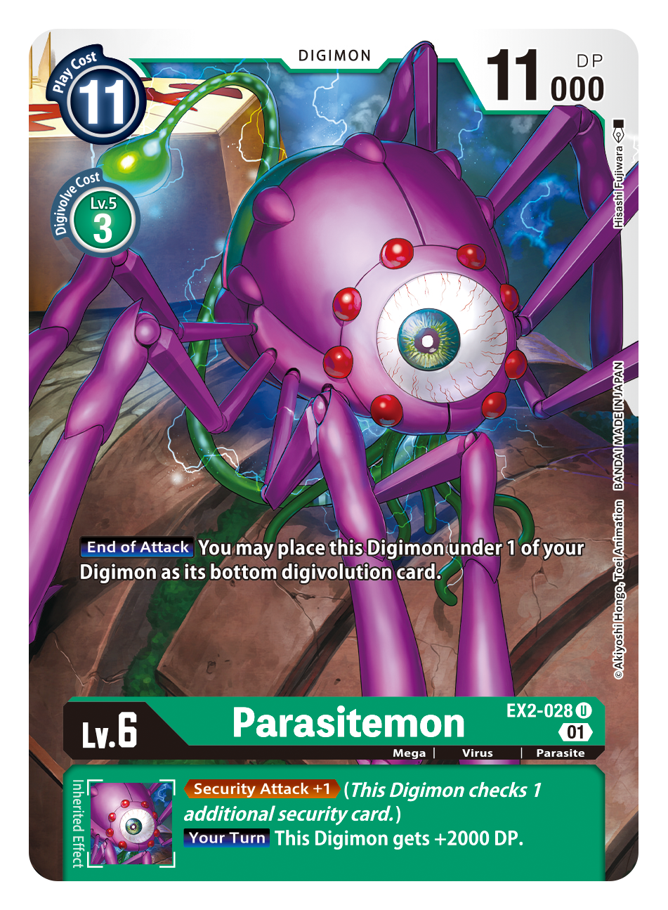 Digimon Card Digital Hazard Parasitemon EX2-028 U