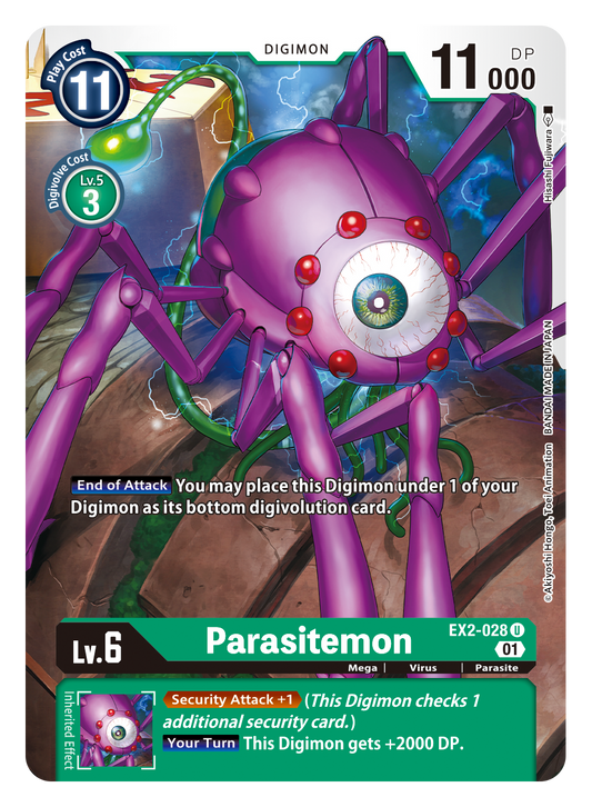 Digimon Card Digital Hazard Parasitemon EX2-028 U