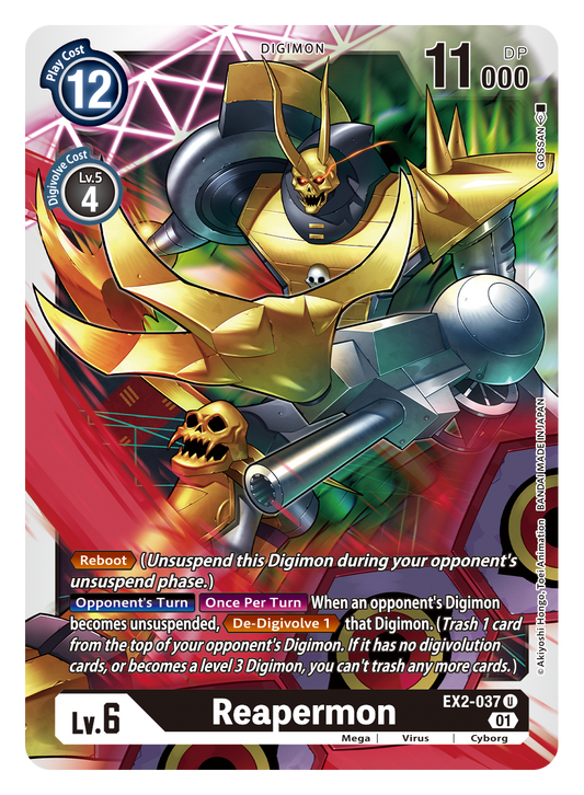 Digimon Card Digital Hazard Reapermon EX2-037 U