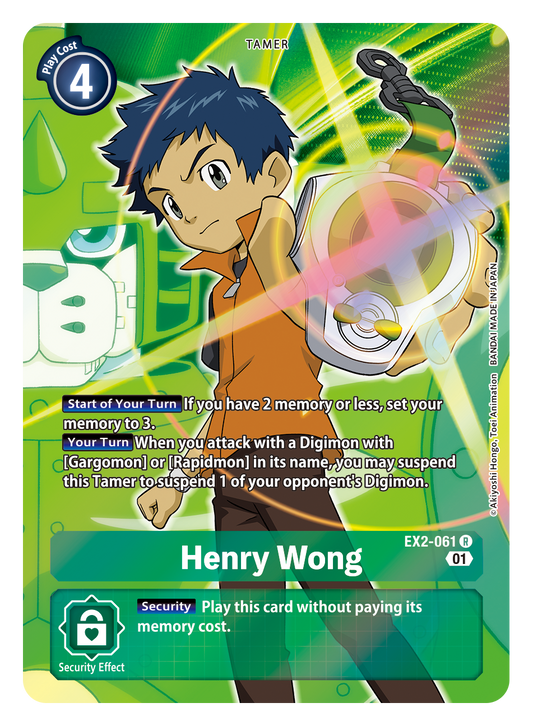 Digimon Card Digital Hazard Henry Wong Alt Art EX2-061 R