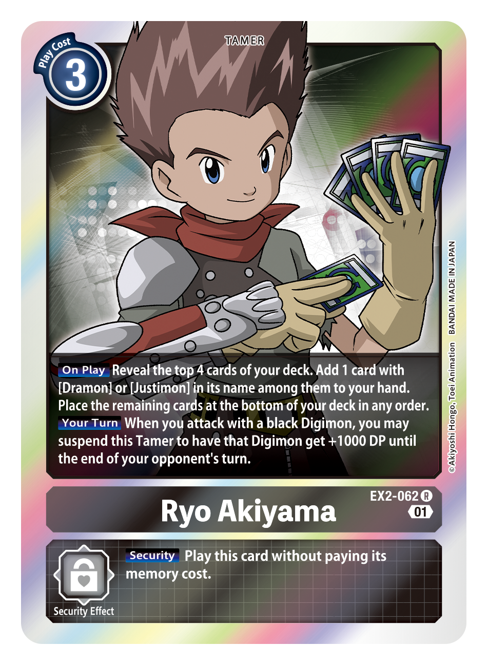 Digimon Card Digital Hazard Ryo Akiyama EX2-062 R