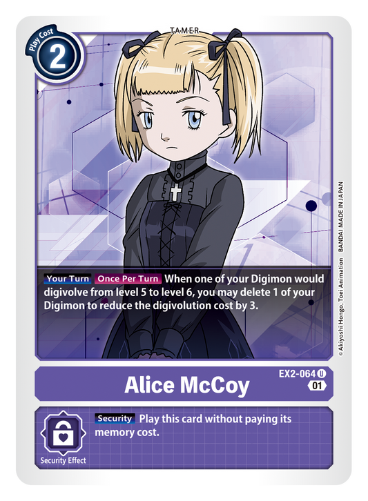 Digimon Card Digital Hazard Alice McCoy EX2-064 U