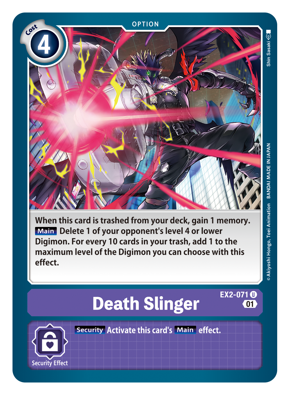 Digimon Card Digital Hazard Death Slinger EX2-071 U