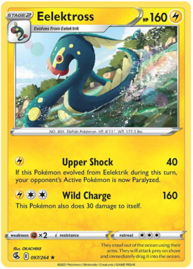 Pokemon Card Fusion Strike 097/264 97/264 Eelektross Rare