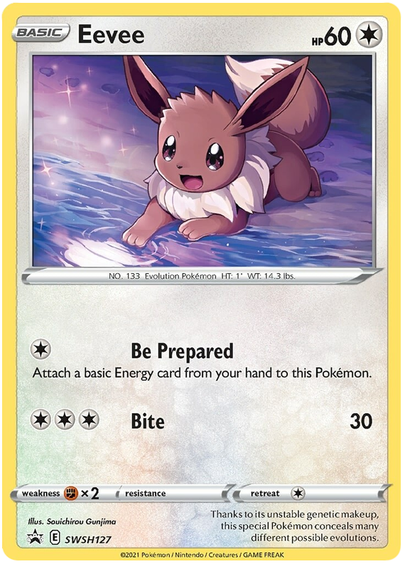 Pokemon Card SWSH Black Star Promos SWSH127 Eevee