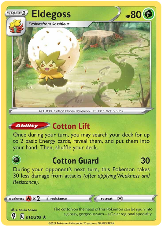 Pokemon Card Evolving Skies 16/203 016/203 Eldegoss Non Holo Rare