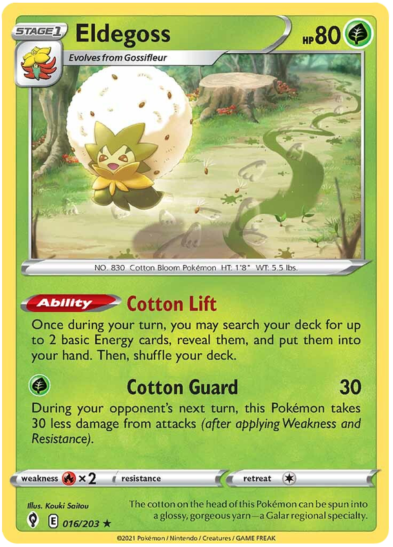 Pokemon Card Evolving Skies 16/203 016/203 Eldegoss Holo Rare