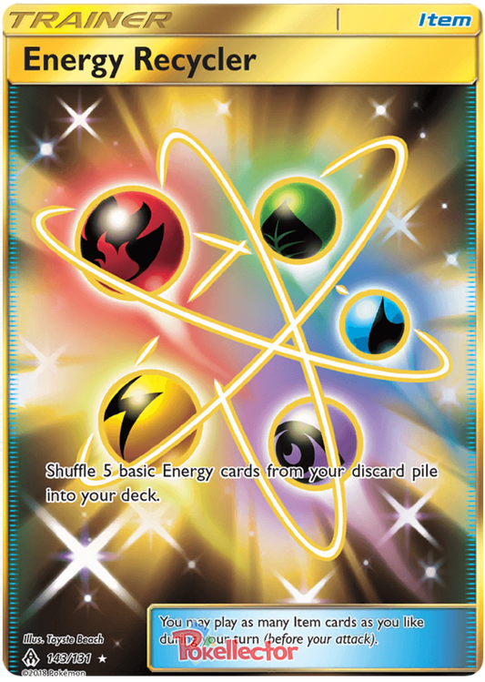 Pokemon Card Forbidden Light 143/131 Energy Recycler Item Secret Rare *MINT*