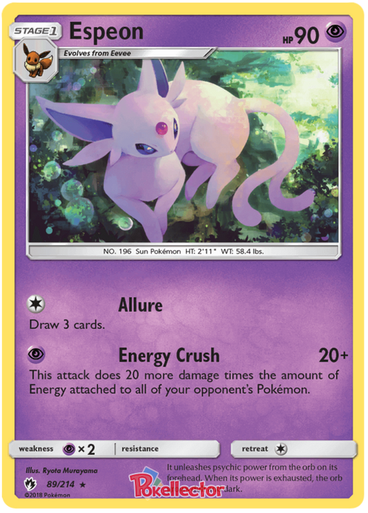 Pokemon Card Lost Thunder 89/214 089/214 Espeon Rare *MINT*