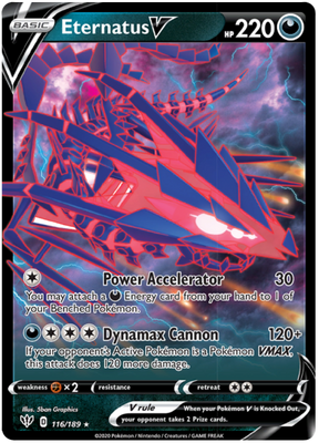Pokemon Card Darkness Ablaze 116/189 116/189 Eternatus V Ultra Rare *M*
