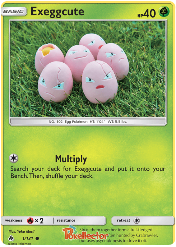 Pokemon Card Forbidden Light 1/131 001/131 Exeggcute Common *MINT*