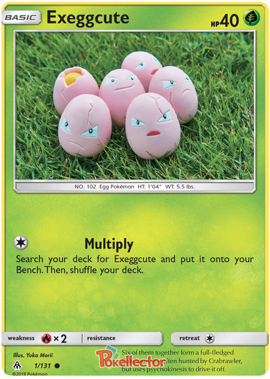 Pokemon Card Forbidden Light 1/131 001/131 Exeggcute Common *MINT*