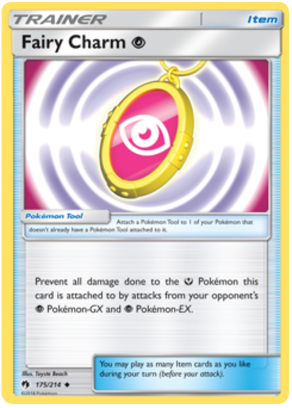 Pokemon Card Lost Thunder 175/214 Fairy Charm P Psychic Item Uncommon *MINT*
