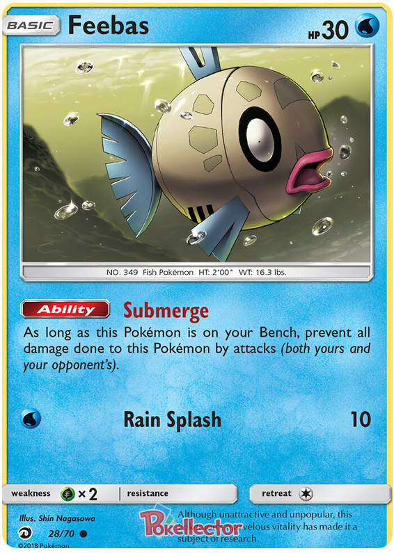 <transcy>Pokemon Card Dragon Majesty 28/070 028/070 Feebas Common</transcy>