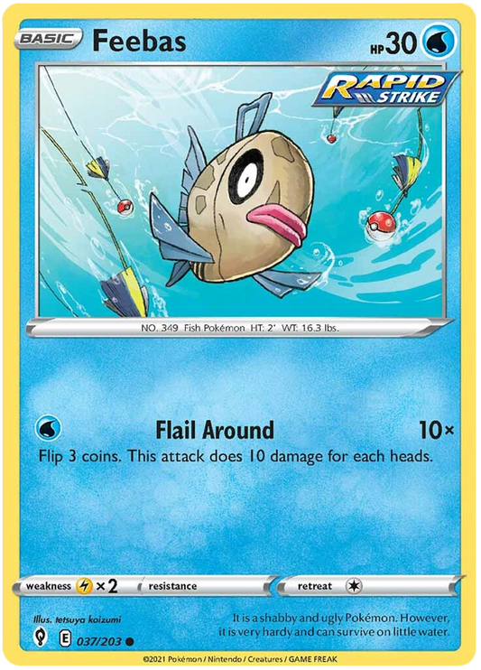 Pokemon Card Evolving Skies 37/203 037/203 Feebas Common