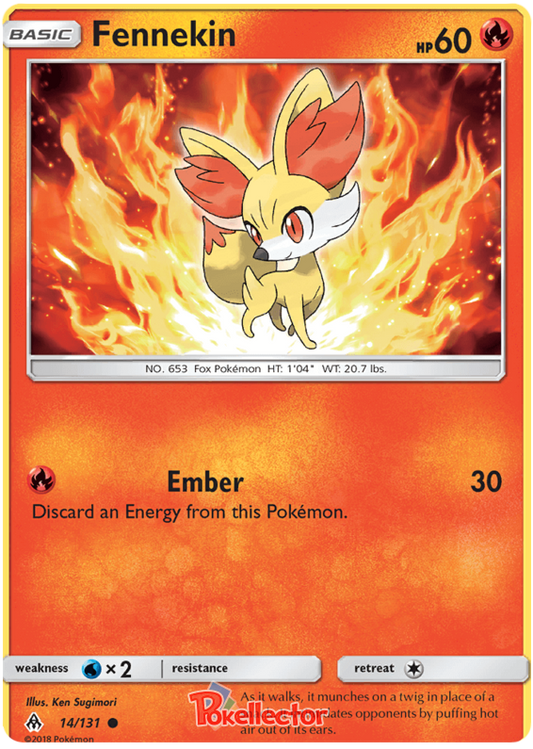 Pokemon Card Forbidden Light 14/131 014/131 Fennekin Common *MINT*