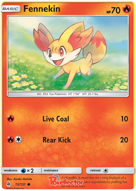 Pokemon Card Forbidden Light 15/131 015/131 Fennekin Common *MINT*