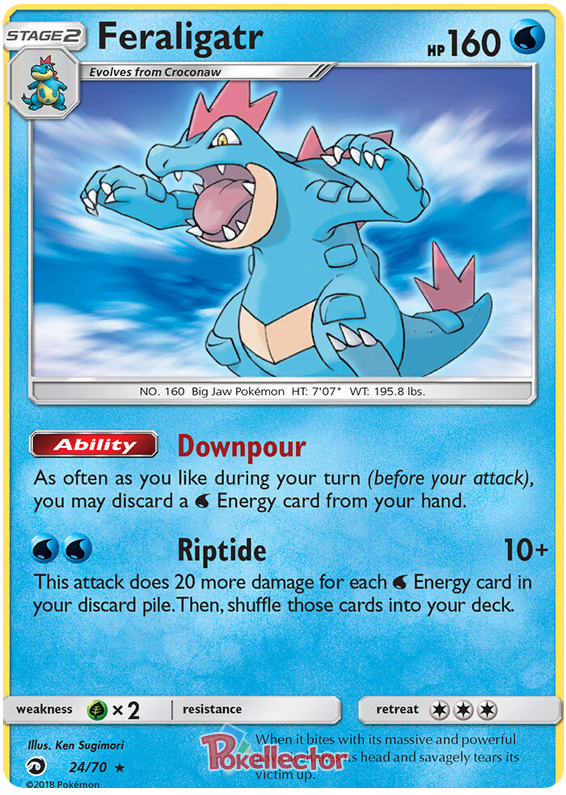 Pokemon Card Dragon Majesty 24/070 024/070 Feraligatr Holo Rare