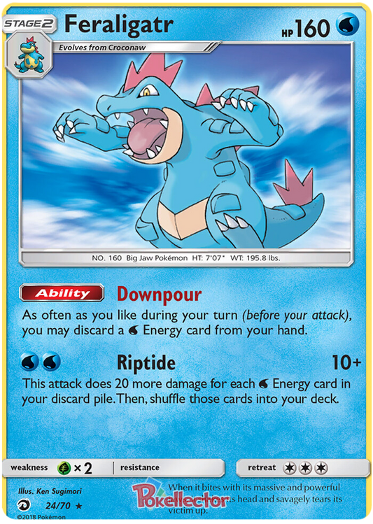 <transcy>Pokemon Card Dragon Majesty 24/070 024/070 Feraligatr Holo Rare</transcy>