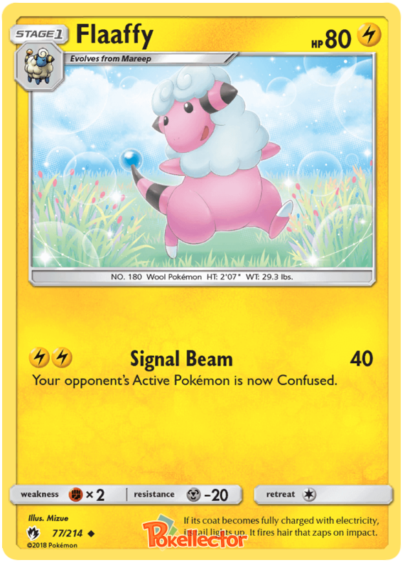 Pokemon Card Lost Thunder 77/214 077/214 Flaaffy Uncommon *MINT*