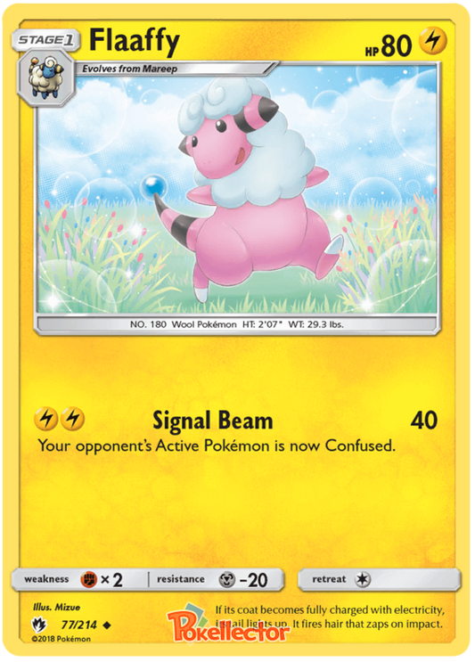 Pokemon Card Lost Thunder 77/214 077/214 Flaaffy Uncommon *MINT*