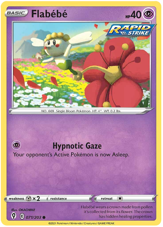 Pokemon Card Evolving Skies 71/203 071/203 Flabebe Common