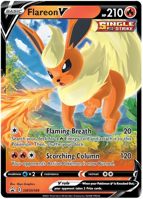 Pokemon Card SWSH Black Star Promos SWSH149 Flareon V