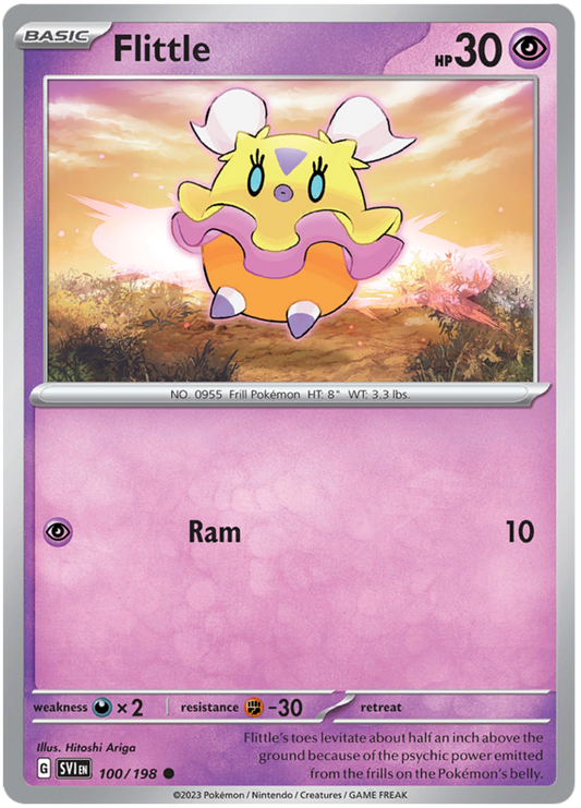 Pokemon Card Scarlet & Violet 100/198 Flittle Common *MINT*