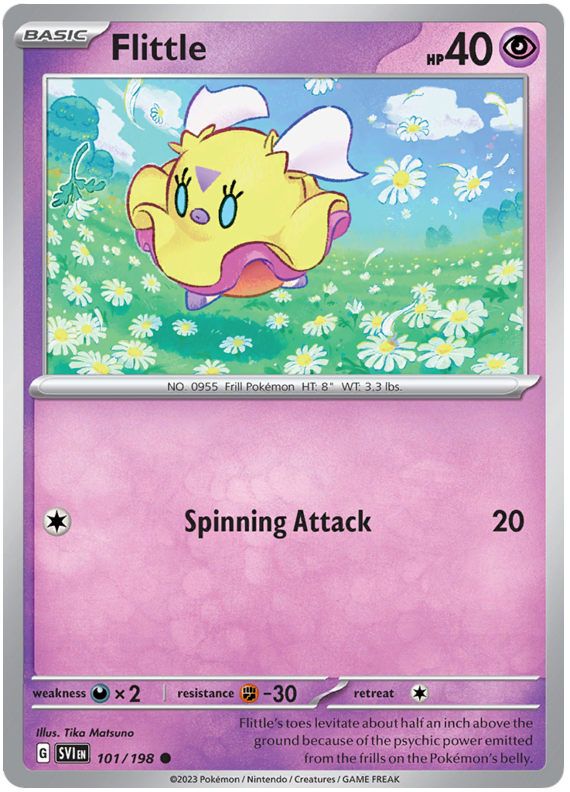 Pokemon Card Scarlet & Violet 101/198 Flittle Common *MINT*