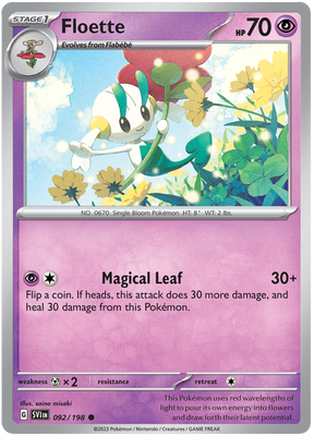 Pokemon Card Scarlet & Violet 092/198 92/198 Floette Common *MINT*