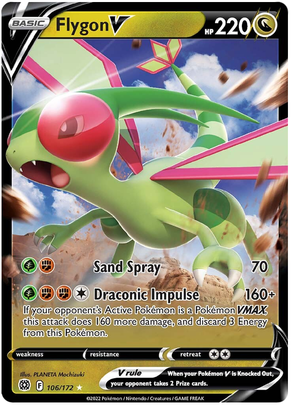 Pokemon Card Brilliant Stars 106/172 Flygon V Ultra Rare *M*