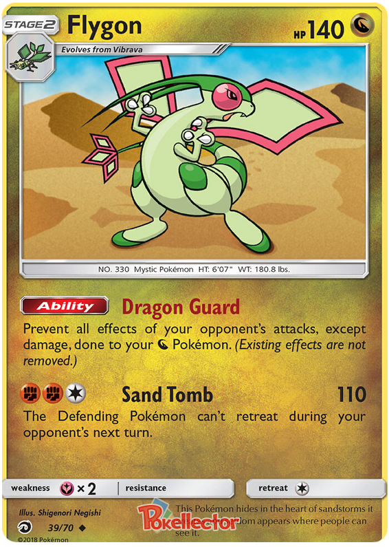 Pokemon Card Dragon Majesty 39/070 039/070 Flygon Uncommon