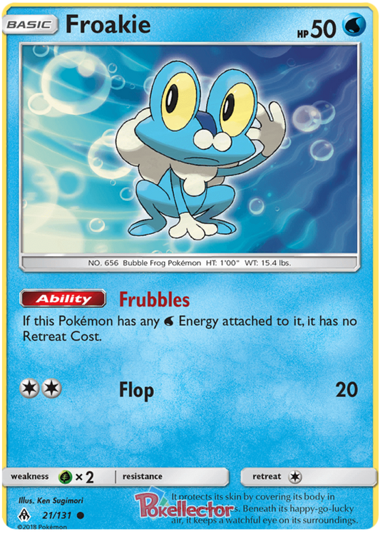 Pokemon Card Forbidden Light 21/131 021/131 Froakie Common *MINT*
