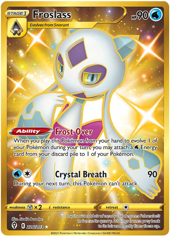 <transcy>Pokemon Card Evolving Skies 226/203 226/203 Frosslass Secret Rare</transcy>