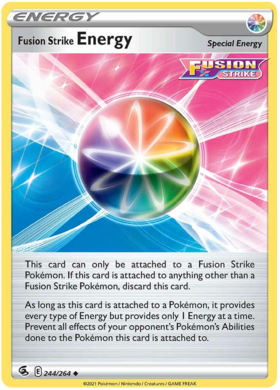 Pokemon Card Fusion Strike 244/264 Fusion Strike Energy Uncommon