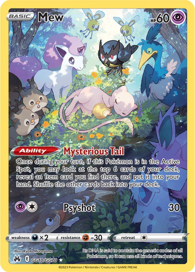 (S) Pokemon Card Crown Zenith Galarian Gallery GG10/GG70 Mew Holo Rare *MINT*