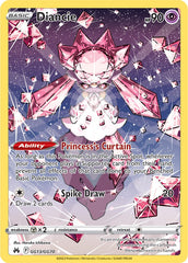 Pokemon Card Crown Zenith Galarian Gallery GG13/GG70 Diancie Holo Rare *MINT*