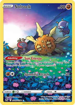 Pokemon Card Crown Zenith Galarian Gallery GG15/GG70 Solrock Holo Rare *MINT*