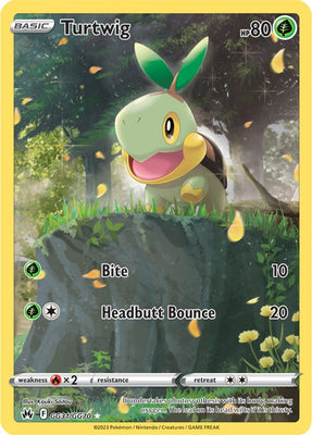 Pokemon Card Crown Zenith Galarian Gallery GG31/GG70 Turtwig Holo Rare *MINT*