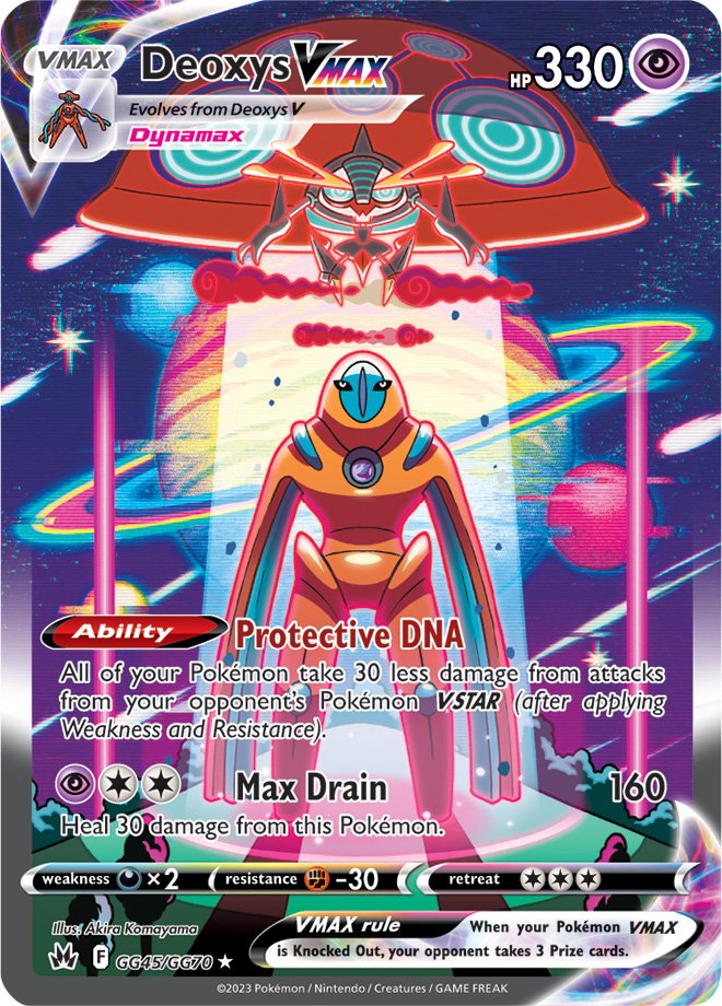 (S) Pokemon Card Crown Zenith Galarian Gallery GG45/GG70 Deoxys VMAX Ultra Rare *MINT*