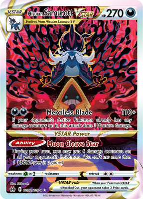 Pokemon Card Crown Zenith Galarian Gallery GG52/GG70 Hisuian Samurott VSTAR Ultra Rare *MINT*