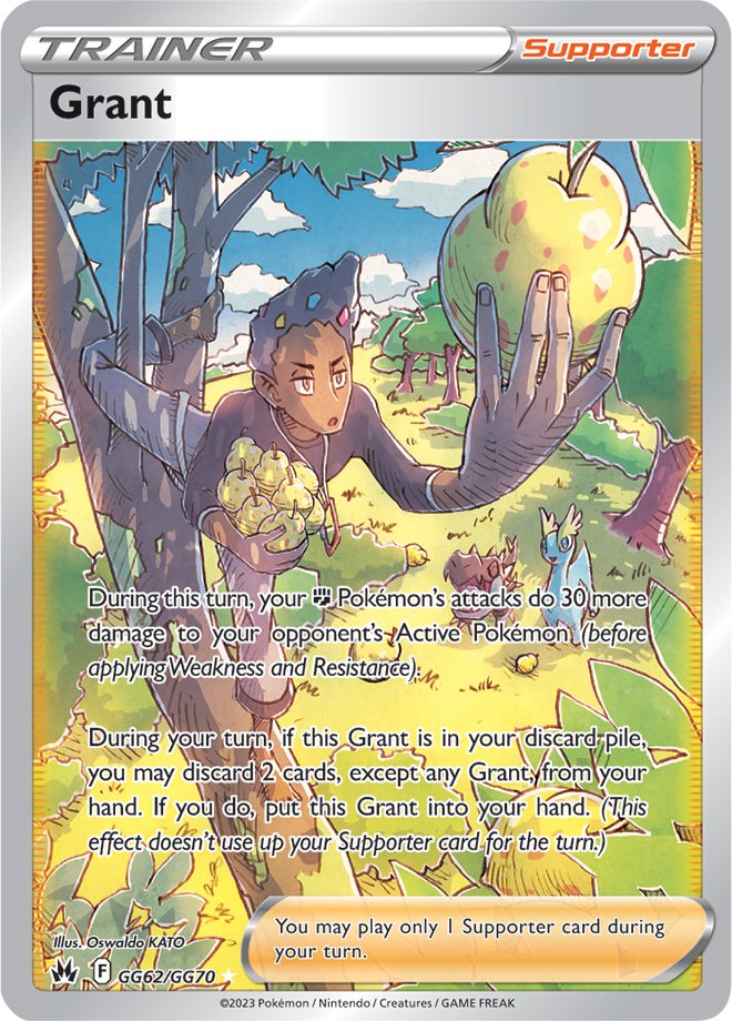 Pokemon Card Crown Zenith Galarian Gallery GG62/GG70 Grant Supporter Ultra Rare *MINT*