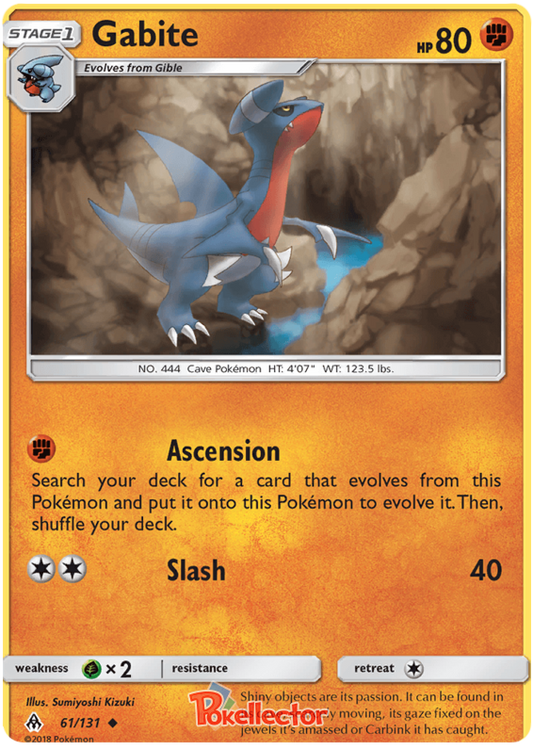 Pokemon Card Forbidden Light 61/131 061/131 Gabite Uncommon *MINT*